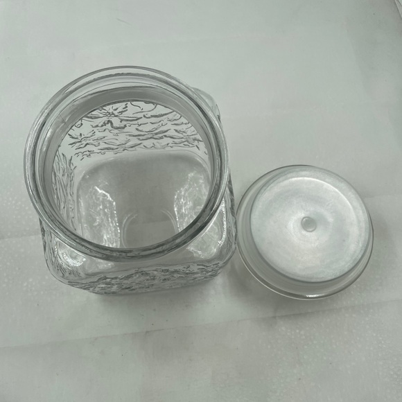 Princess House Fantasia Glass Canister Square Covered Jar With Lid - Picture 4 of 4